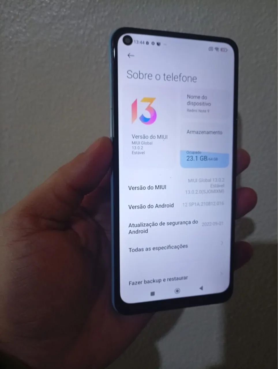 Red mi note 9 impecável 
