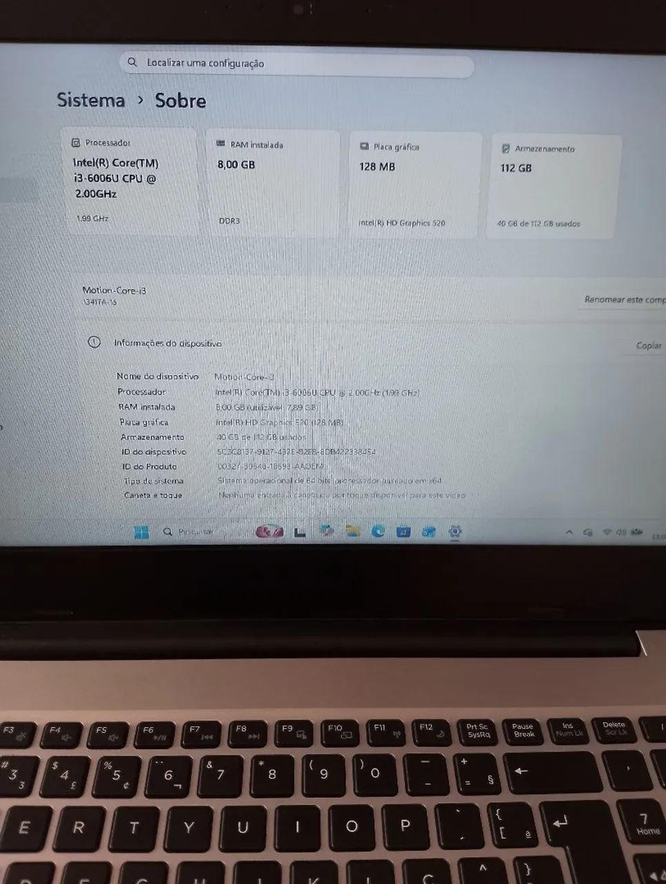 Notebook Core i3 8GB Ram, SSD 128gb, Win11  - Foto 5