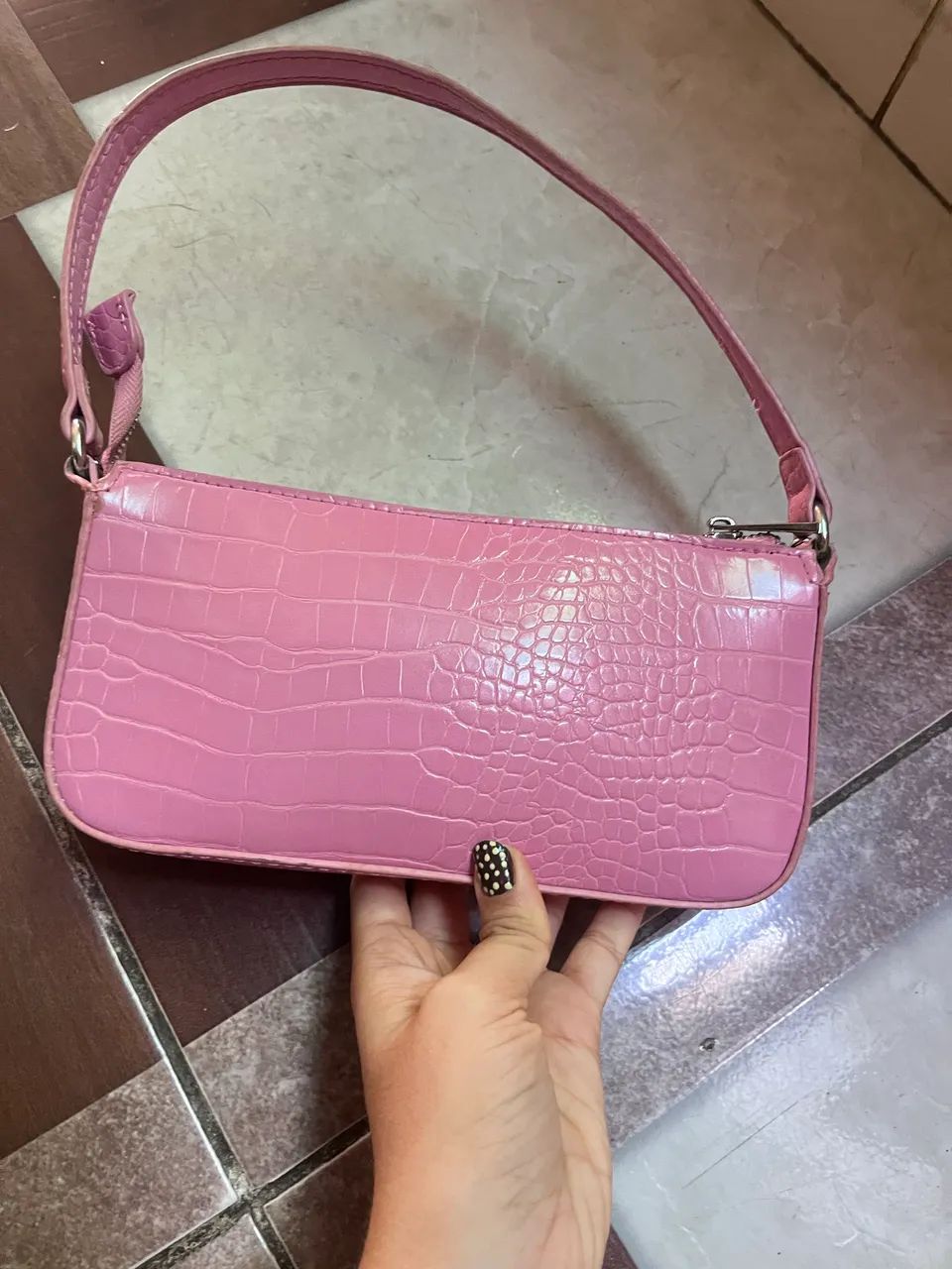 Bolsa baguete rosa  - Foto 3