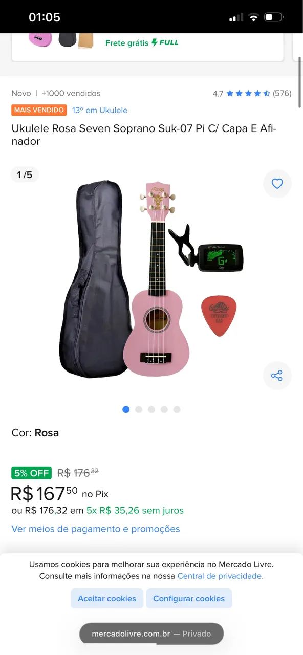 Ukulele completo NOVO