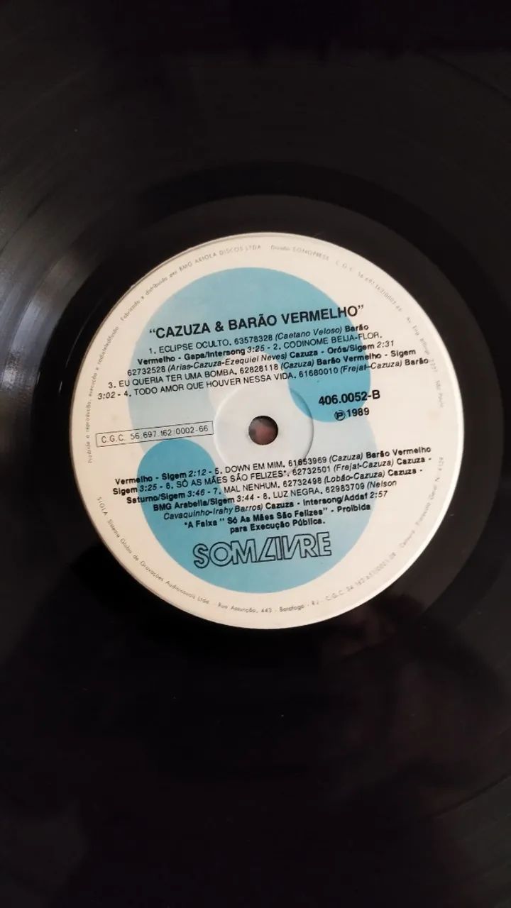 LP Vinil Cazuza & Barão Vermelho - Melhores Momentos (1989) VG+/EX - Foto 6