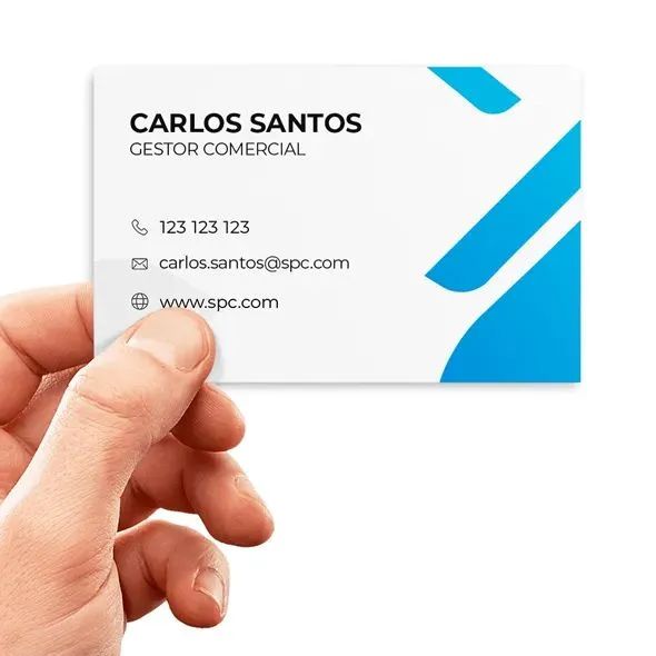 Cartão de Visitas leia o anúncio 