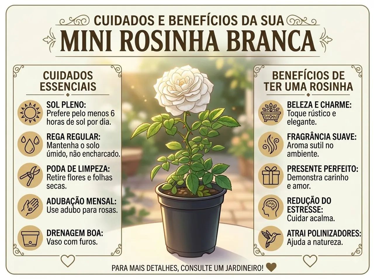 Mudas de Mini Rosa Trepadeira Branca  - Foto 6