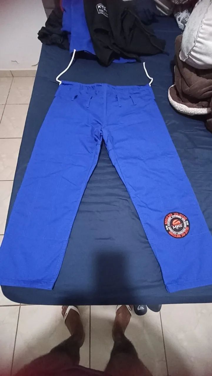 Calça De JIU JITSU A2 RIP STOP AZUL - Foto 2