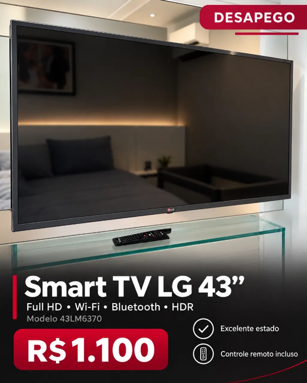 SMART TV LG 43 - Foto 2