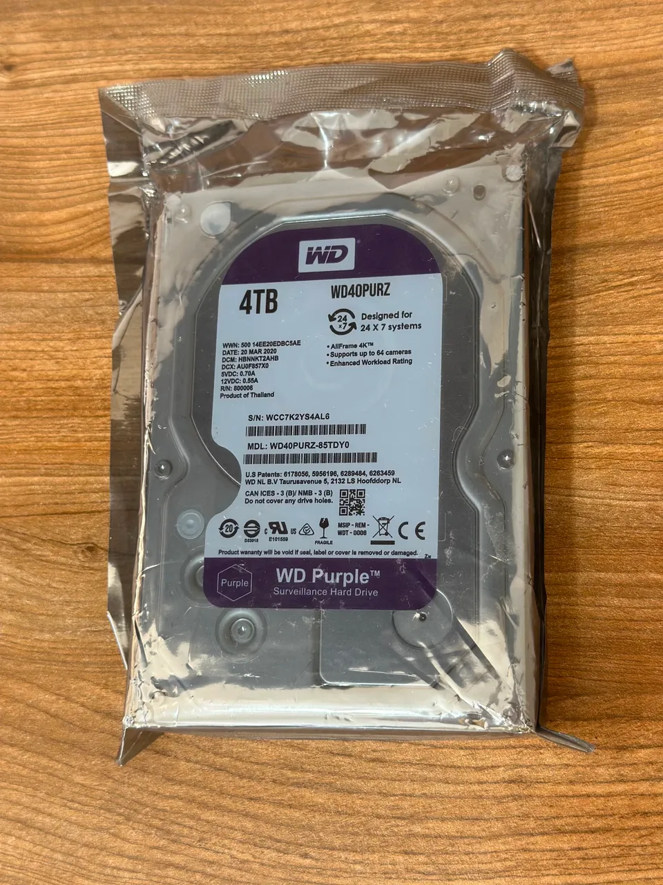 HD interno WD Purple 4TB WD43PURZ SATA 3,5 - Armazenamento