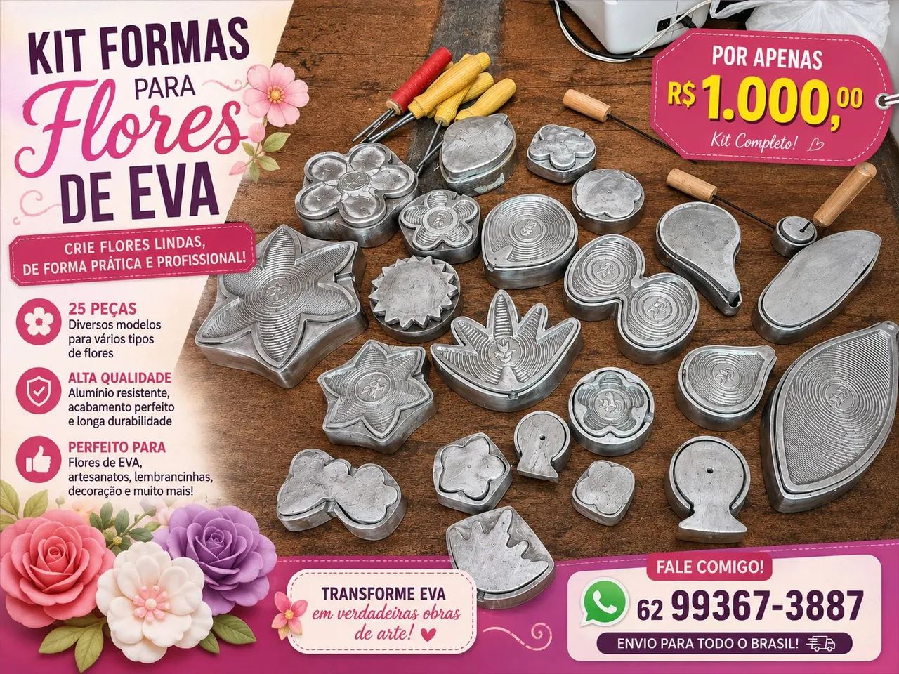 Formas para trabalho eva