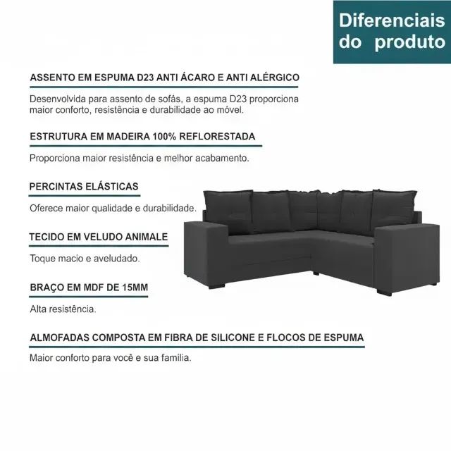 Oferta sofa de canto novo de loja  - Foto 2