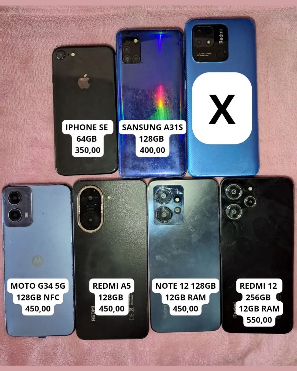 Celulares disponíveis no precinho 