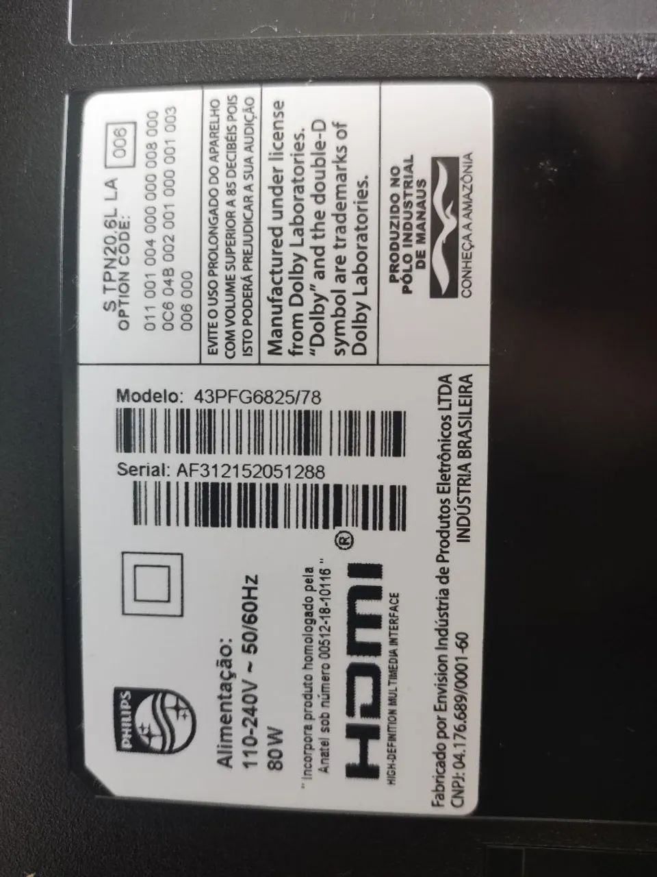 TV Philco 43 polegadas 