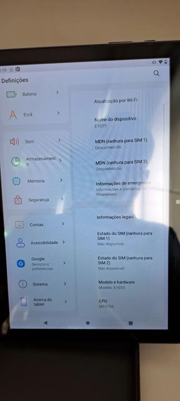 Um aparelho para a venda