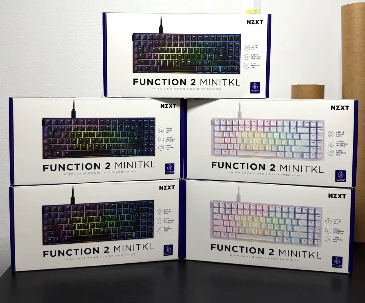 Teclado Gaming Nzxt Function 2 Minitkl, Ótico, Branco ou preto 