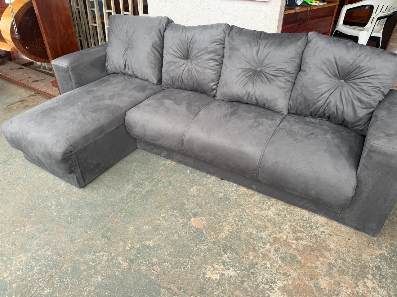 Sofá novo chaise 4 lugares  - Foto 2