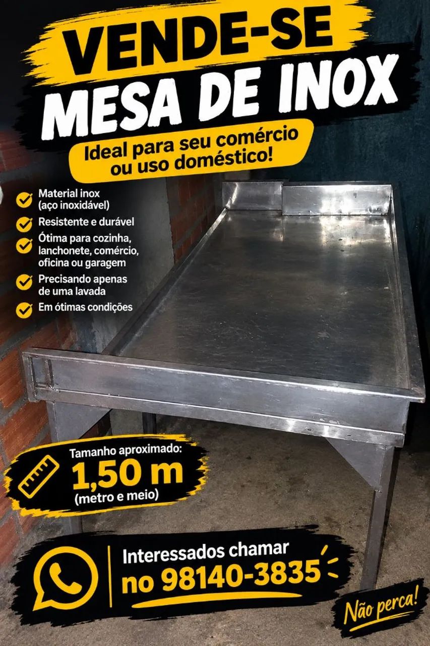 Mesa de Inox - Foto 2