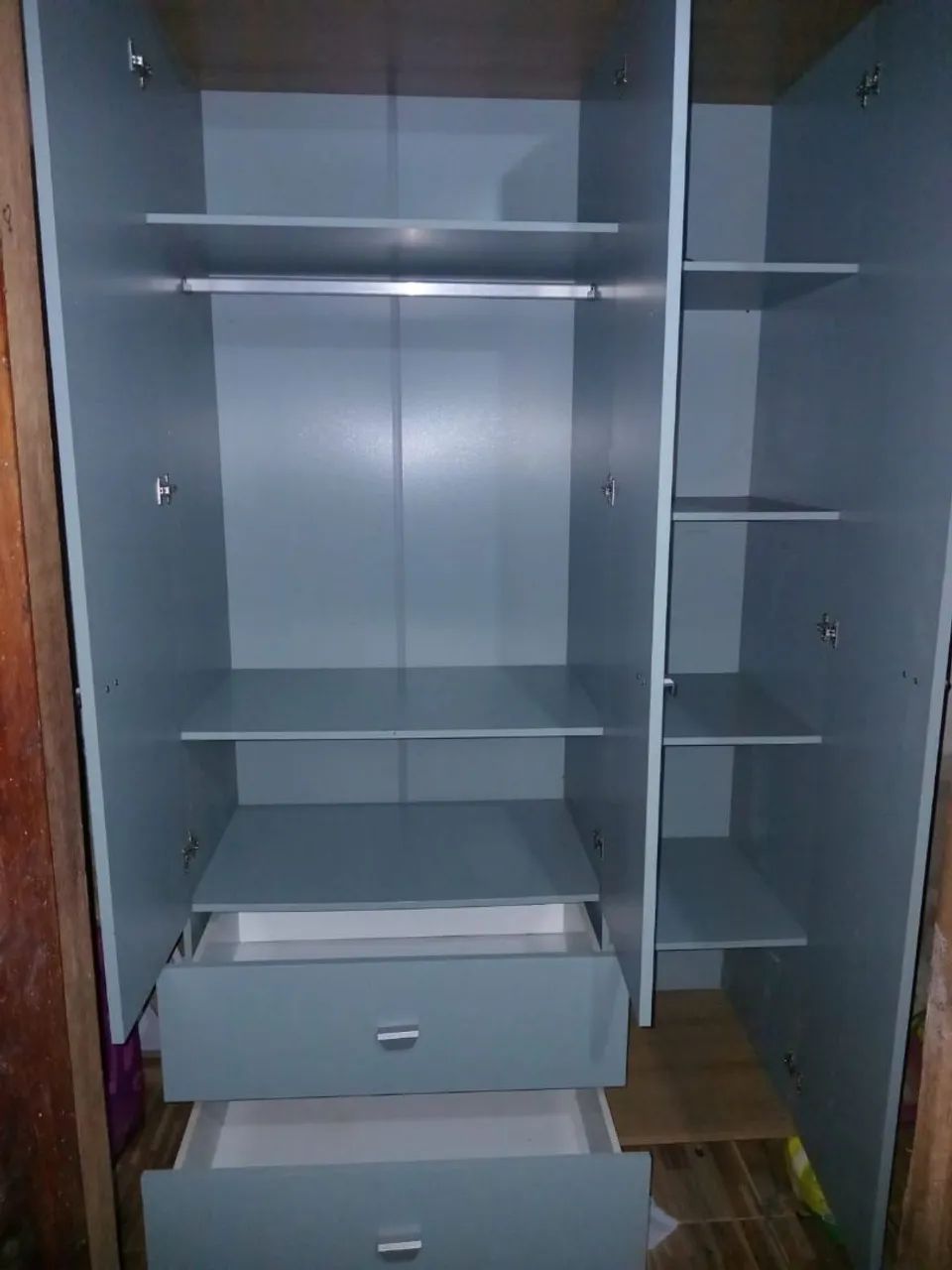 Guarda roupa Bartira ternura azul wood  - Foto 2
