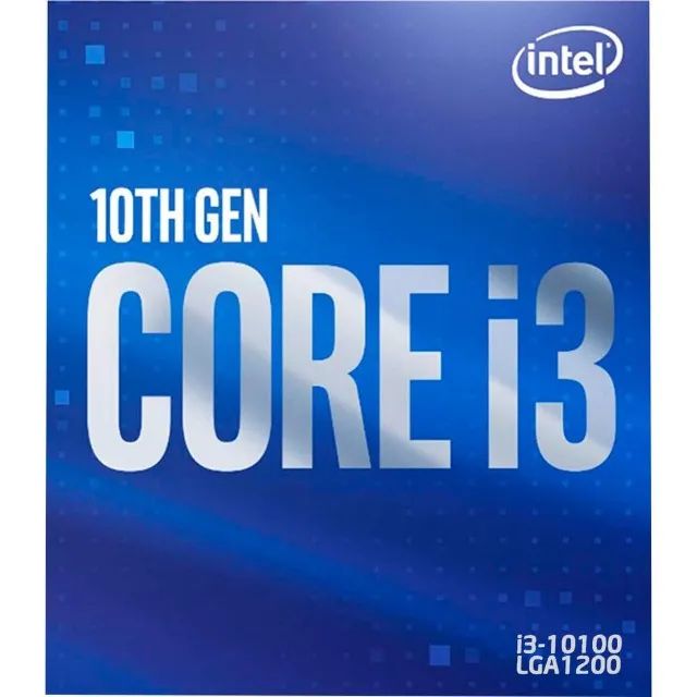 Processador Intel Core I3-10100, 3.60GHz (4.3GHz Turbo), Cache 6MB
