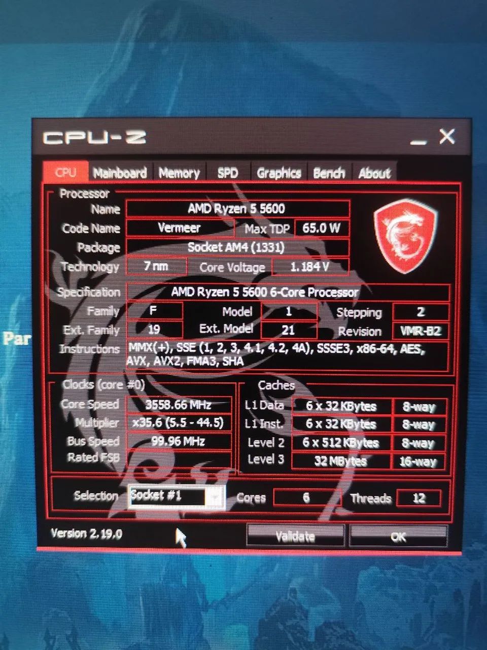 Processador Ryzen 5 5600