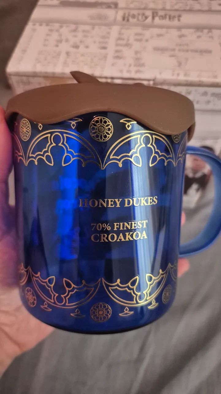 Caneca de vidro com tampa harry potter sapo de chocolate imaginarium  - Foto 2