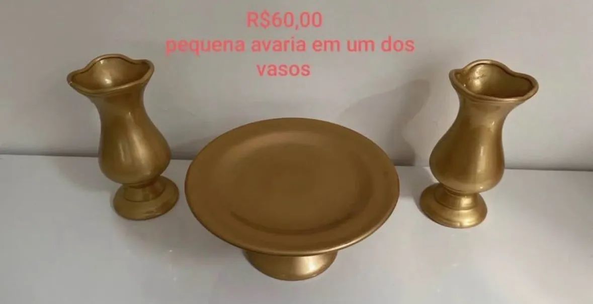Kit porcelana dourada 