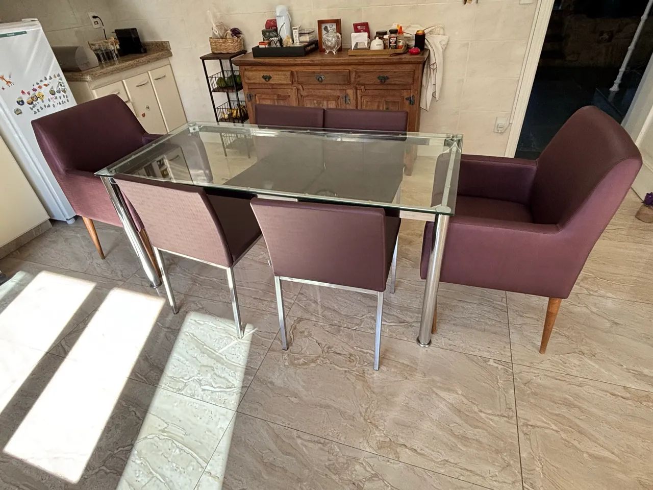 Mesa de jantar com cadeiras Tok & Stok 6 lugares