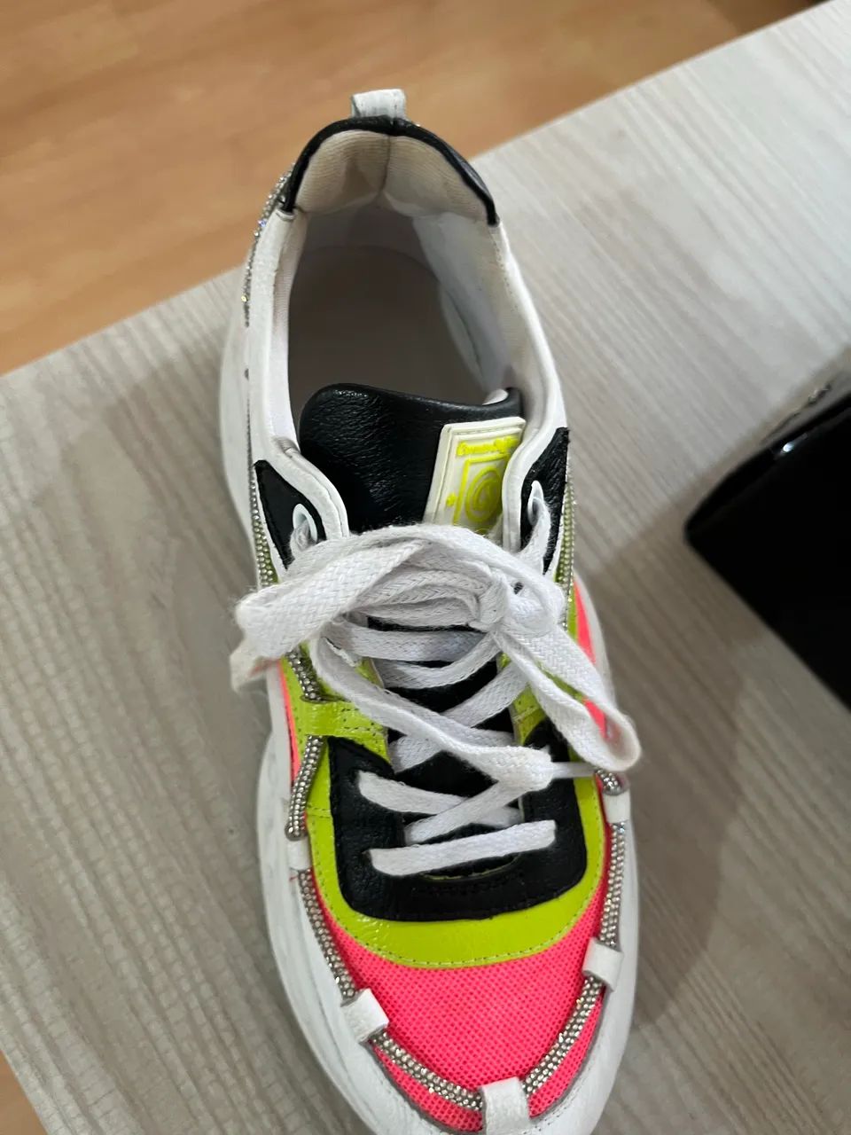 Tênis Carmen Steffens Rosa e Verde - Foto 3