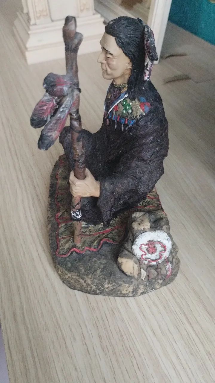 2 Índios Xamãs em resina - Foto 3