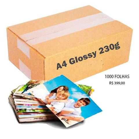 Papel Fotográfico Alto Brilho Caixa c/ 1000 Folhas Gramatura 230G