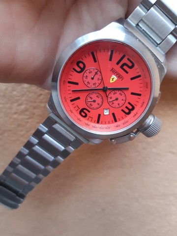 Relogio Ferrari Master Vermelho 48mm Pulseira Aço - Foto 3