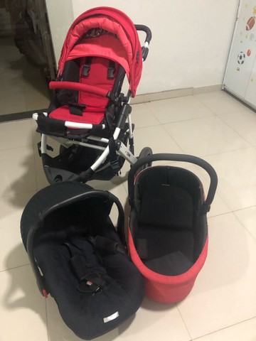 Kit carrinho, moisés e bebê conforto (ABC design cobra) 