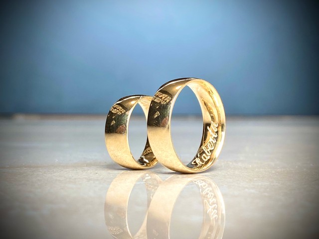 Par de Alianças em Ouro 18K 18 gramas - Foto 3