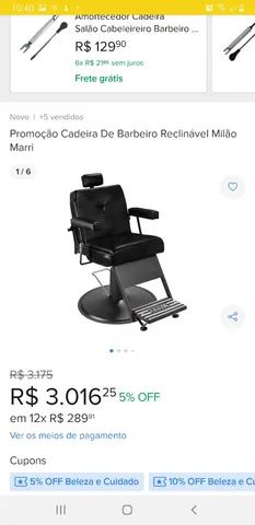 Cadeira barbeiro marri usada olx