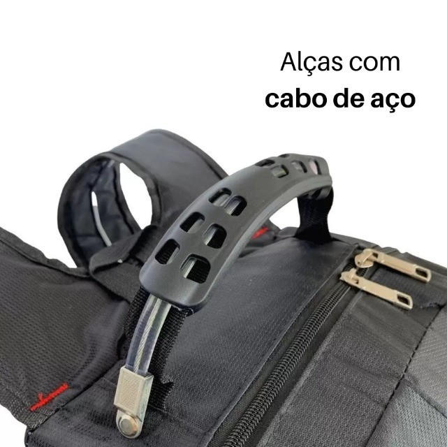 Mochila Cabo de Aço Reforçada Impermeavel Usb/Fone Notebook - Foto 2