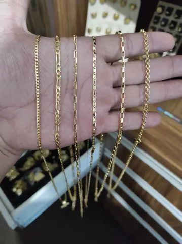 Correntes com banho de ouro 18k
