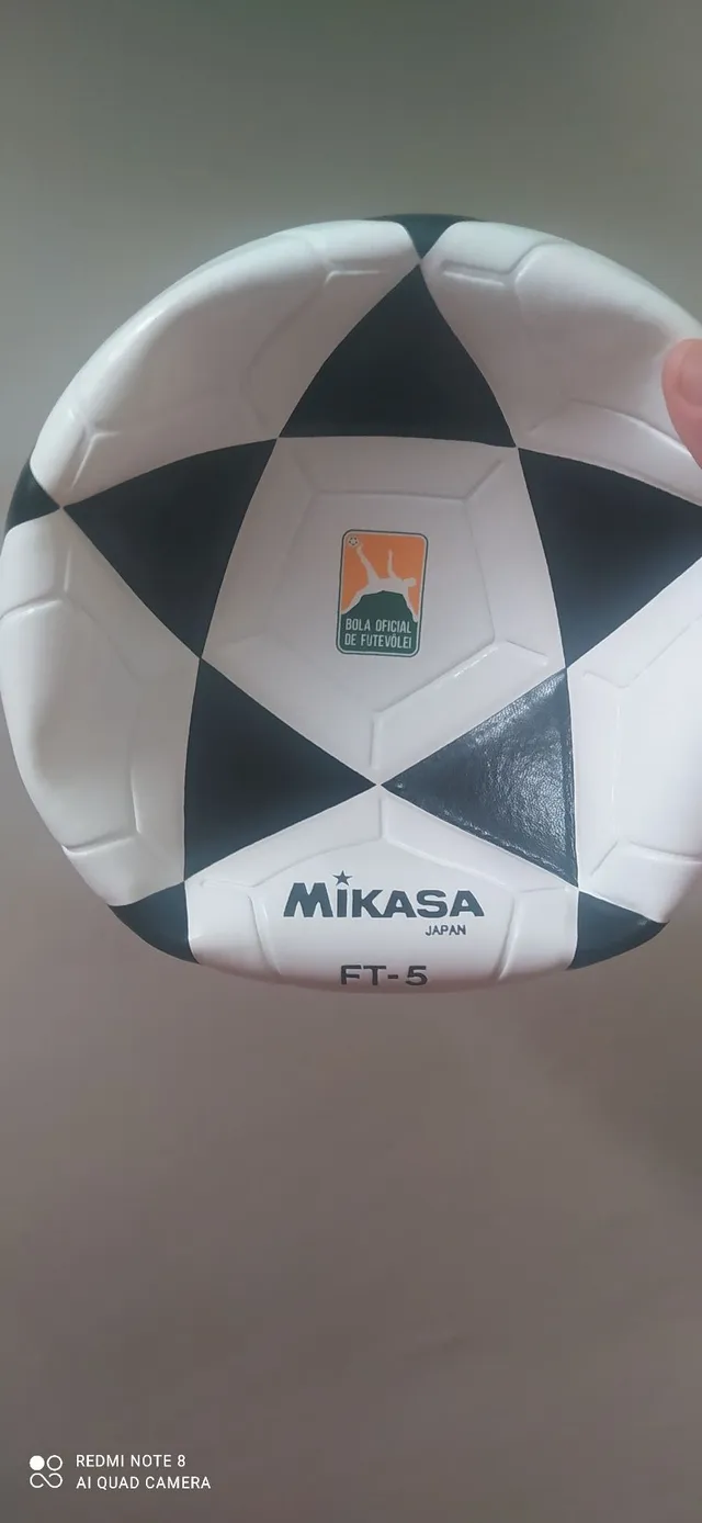 Bola Oficial De Futevôlei Mikasa Ft-5 Amarela E Preta Praia