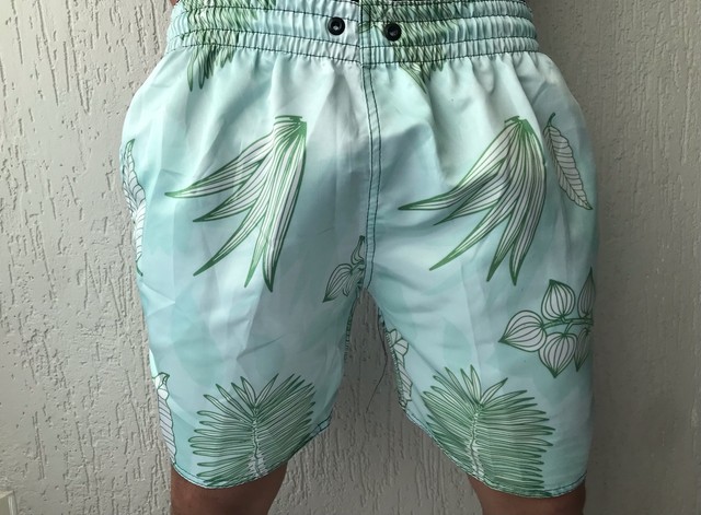 Bermuda tectel masculina short liso e estampado moda praia  - Foto 5