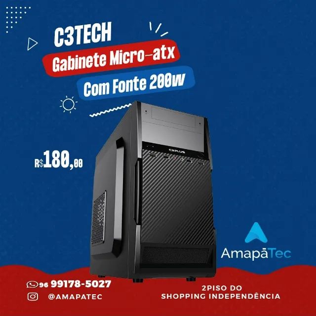 Gabinete C3TECH com fonte de 200W