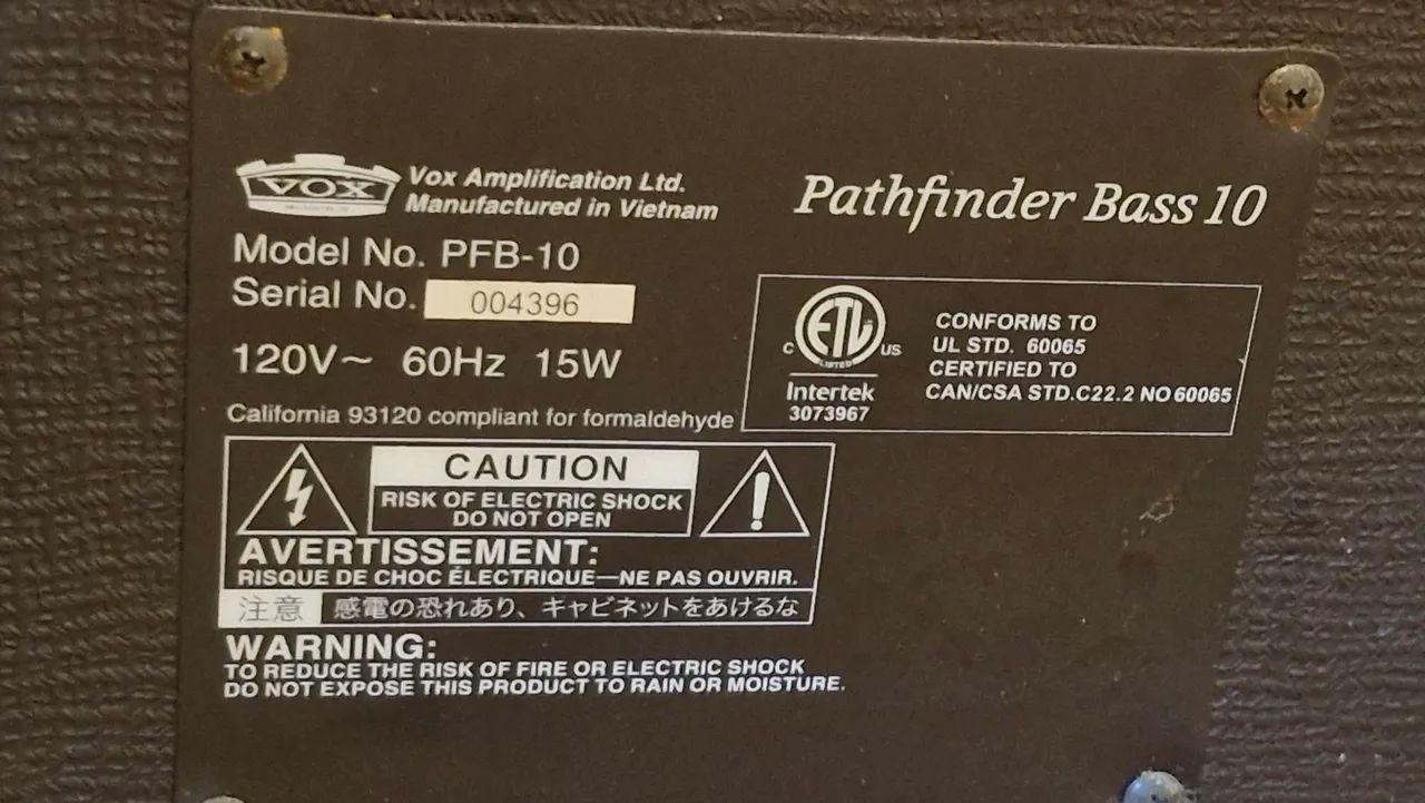 Amplificador Vox vox pathfinder 10 bass - Foto 2