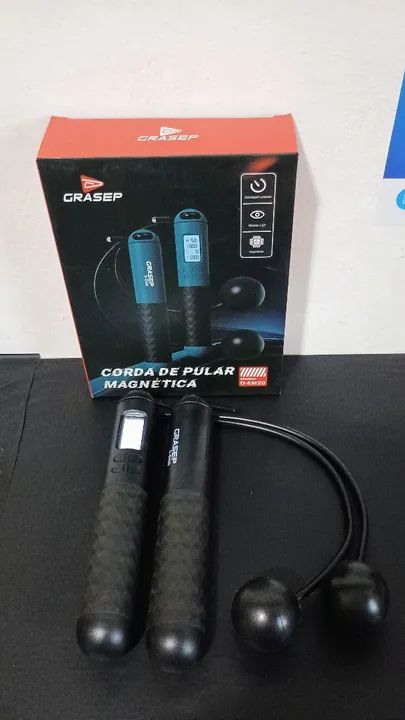 Corda de pular magnética com leitor led e contador/ MEGA OFERTA  - Foto 2