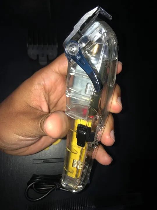 Máquina de Corte Profissional Kemei Sem Fio Lançamento - Foto 6