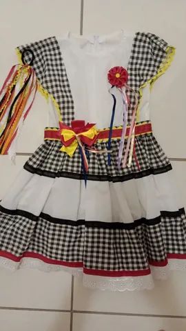 Vestido de São João Quadrilha tamanho 6/8