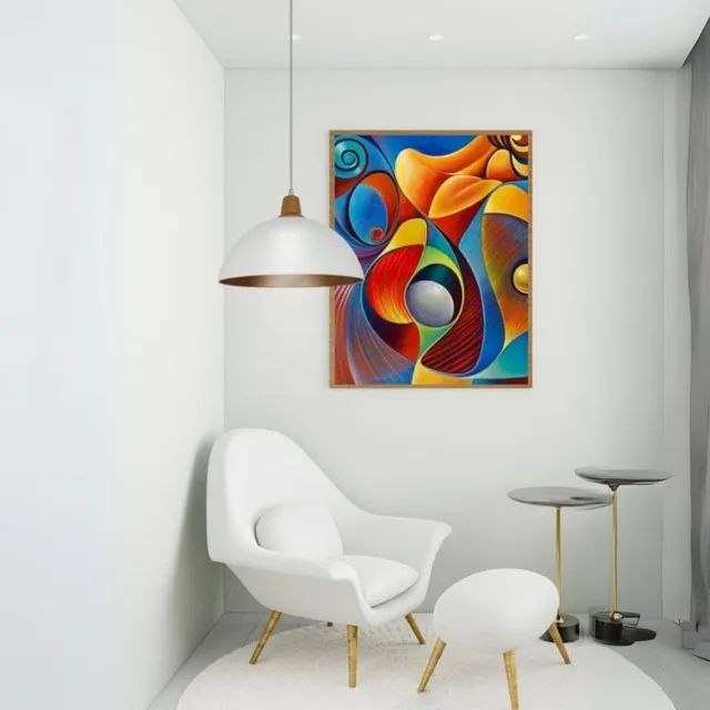 Luminária Esfera Lustre Led de Teto Meia Lua 34cm Texturado - Pronta Entrega - Foto 5