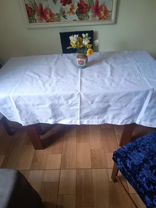 Toalha de Mesa retangular Branca - Foto 2