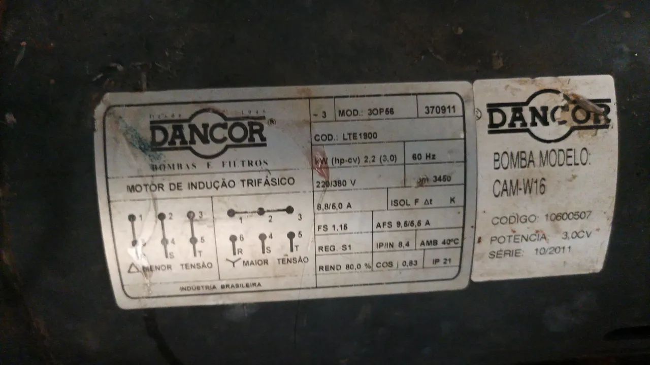 Vendo Bombas d'água trifásica no estado 3,0CV