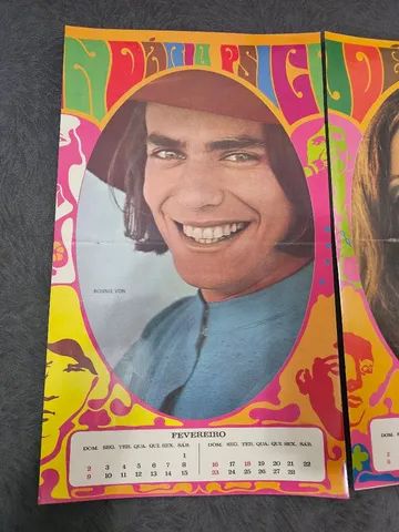 Poster antigo calendário revista contigo decada 70 80 - Foto 2