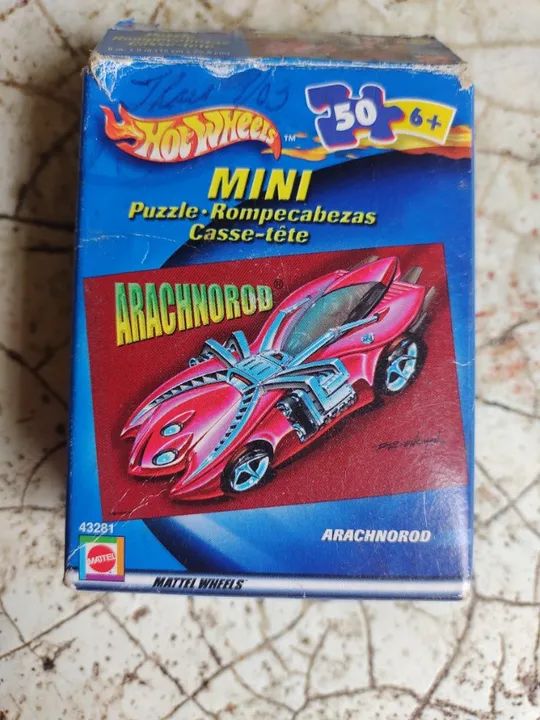 Mini Quebra Cabeças Hotwheels Arachnorod Completo