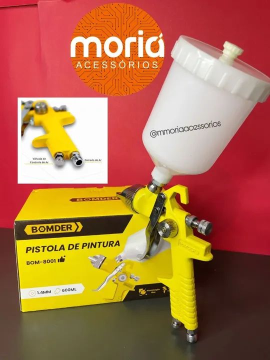 Pistola de Pintura Profissional 600ml -BOMDER - Foto 2