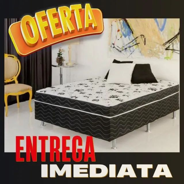 Cama Casal Box 138x188cm - Entregamos em 24hs