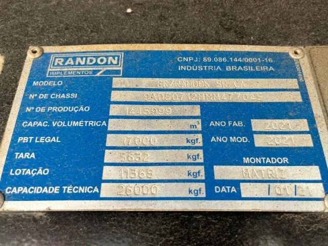 Carreta Bitrem 7 eixos Graneleiro Randon ano 2021 - Foto 15