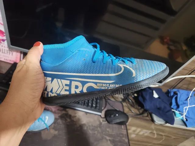 Chuteira Nike Mercurial Superfly 7 Azul futsal TAMANHO 33