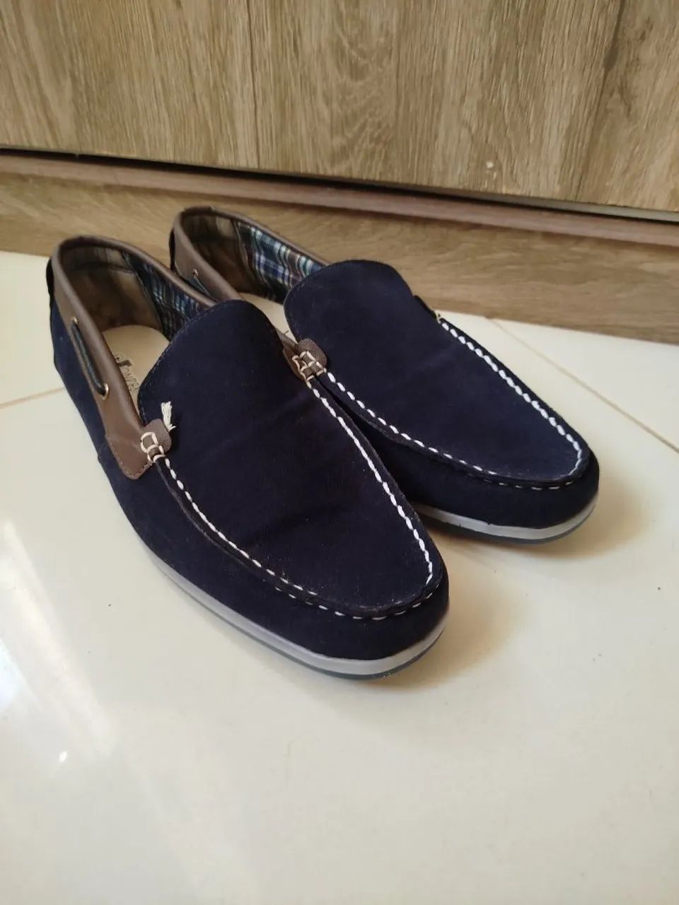 Mocassim masculino azul marinho 